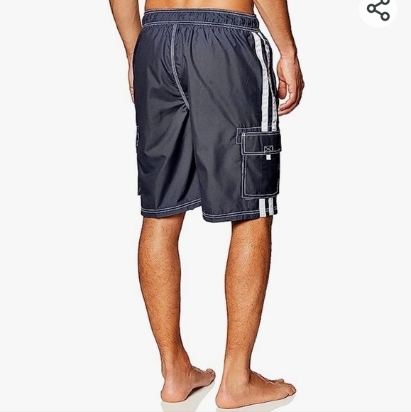 Kanu Surf Barracuda Swim Trunks Charcoal NWT - Picture 3 of 10